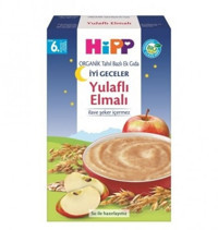HiPP İyi Geceler Yulaflı Elmalı Laktozsuz Tahıllı Organik Meyveli Kaşık Maması 250 gr