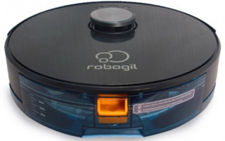 Robogil Stella-500B Haritalı Moplu Çift Fırçalı Hepa Filtreli 2000 Pa Gri Robot Süpürge ve Paspas