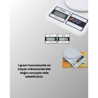 Zero Land Cosmotex Beyaz Plastik Dijital Mutfak Tartısı – 24X16.8X1.5CM