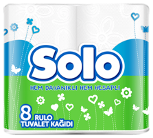 Solo 2 Katlı 8'li Rulo Tuvalet Kağıdı