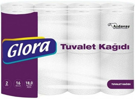 Glora 2 Katlı 16'lı Rulo Tuvalet Kağıdı