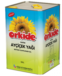 Orkide Rafine Teneke Ayçiçek Yağı 18 lt