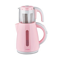 Karaca Cookplus 1501 Cam Demlikli 1500 W Plastik Gövdeli Pembe Vintage Çay Makinesi