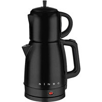 Sinbo STM-5832 Porselen Demlikli 1600 W Çelik Gövdeli Siyah Vintage Çay Makinesi