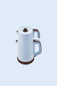 Homend Vintage Royaltea 1735H Çelik Demlikli 2000 W Çelik Gövdeli Mavi Vintage Çay Makinesi