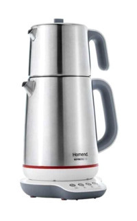 Homend Royal Tea 1709 Konuşan Çelik Demlikli 1800 W Çelik Gövdeli İnox Retro Çay Makinesi