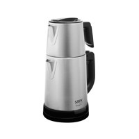 Sarex SR-3310 Tealab Steel Çelik Demlikli 1800 W Çelik Gövdeli İnox Vintage Çay Makinesi