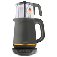 Homend Royaltea 1762H Konuşan Cam Demlikli 1800 W Plastik Gövdeli Antrasit Çay Makinesi