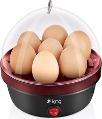 King P-650 Kottos 7'li 350 W Plastik Siyah Yumurta Haşlayıcı