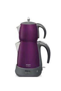 Arzum AR3077 Çelik Demlikli 1650 W Çelik Gövdeli Mor Retro Çay Makinesi