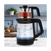 Goldmaster Çınar GM - 8320 Cam Demlikli 1900 W Işıklı Cam Gövdeli Şeffaf Çay Makinesi