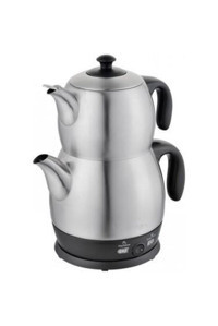 King P-315 Çelik Demlikli 2200 W Çelik Gövdeli İnox Vintage Çay Makinesi