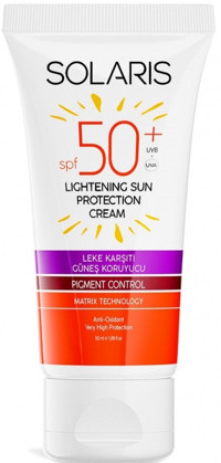Solaris Renksiz 50+ Faktör Leke Sorunu Yaşayan Ciltler İçin Aydınlatıcı Yağlı Yüz Güneş Kremi 50 ml