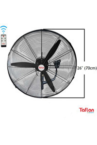 Taflan FLW 650 Kumandalı 26 inç 3 Kademeli Duvar Kullanımlı Sanayi Tipi Vantilatör
