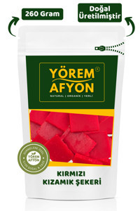 Gülçehre Yörem Afyon El Yapımı Tamamen Doğal Geleneksel Kırmızı Kızamık Şekeri, Lohusa Şekeri | 260Gr.