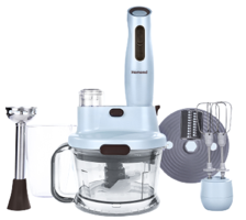Homend Vintage Functional Doğrayıcılı Rendeli Çırpıcılı 1000 W Mutfak Robotu Mavi