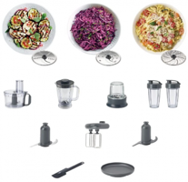Kenwood FDM316SS Doğrayıcılı Rendeli Çırpıcılı 800 W Gri Mutfak Robotu