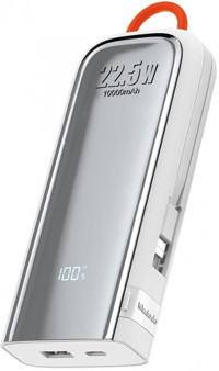 Mcdodo MC-116 10000 mAh Hızlı Şarj Dijital Göstergeli USB & Type C Çoklu Kablolu Powerbank