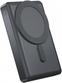Wiwu JC-20 10000 mAh Hızlı Şarj Mıknatıslı USB & Type C Kablolu Powerbank Siyah