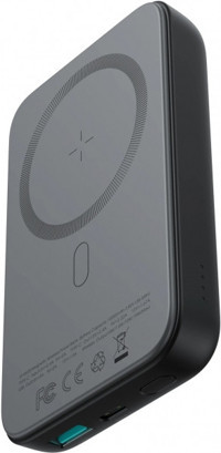 Joyroom JR-W020 10000 mAh Hızlı Şarj Mıknatıslı USB & Type C Çoklu Kablolu Powerbank Siyah