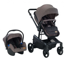 Baby2Go Pegasus 2215 Tek Elle Kapanan 360 Derece Dönen Tam Yatar Puset Bebek Arabası Gri