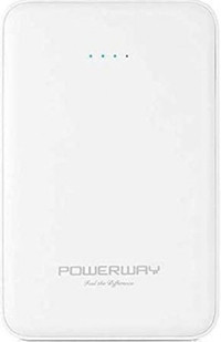 Powerway TX10 10000 mAh Hızlı Şarj Micro USB Çoklu Kablolu Powerbank Beyaz
