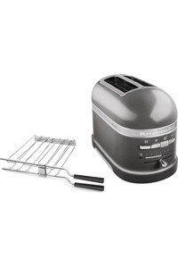 Kitchenaid 5KMT2204EMS Artisan 2 Dilim Kırıntı Tepsili 1250 W İnox Retro Mini Ekmek Kızartma Makinesi