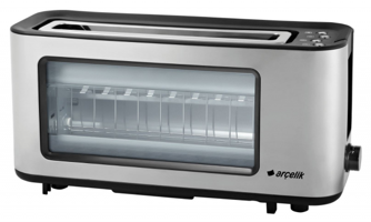 Arçelik K 2462 EK 2 Dilim Kırıntı Tepsili Telli 1100 W İnox Mini Ekmek Kızartma Makinesi