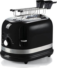 Ariete Moderna 00C014902AR0 2 Dilim Kırıntı Tepsili Telli 815 W Siyah Vintage Mini Ekmek Kızartma Makinesi