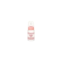 Wee Baby 770 Cam Gaz Yapmayan Antikolik Kulpsuz Desenli Pembe Yuvarlak Uçlu Bebek Biberon 120 ml