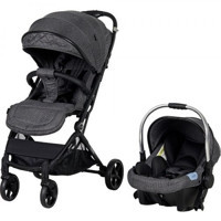 Prego Baby Solo 2032 Katlanabilir Tek Elle Kapanan 360 Derece Dönen Tam Yatar Kabin Tipi Travel Sistem Bebek Arabası Gri