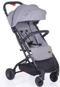 Kraft X55 Katlanabilir Tek Elle Kapanan 360 Derece Dönen Tam Yatar Puset Bebek Arabası Gri