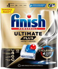 Finish Ultimate Plus Hepsi 1 Ada Tablet Bulaşık Makinesi Deterjanı 10 Adet