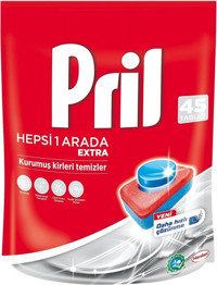 Pril Hepsi 1 Arada Extra Tablet Bulaşık Makinesi Deterjanı 45 Adet