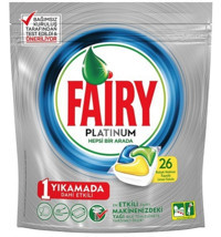 Fairy Platinum Hepsi Bir Arada Tablet Bulaşık Makinesi Deterjanı 26 Adet