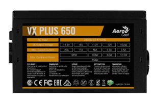 Aerocool VX Plus 650 W 80+ Gold Tam Modüler Powersupply