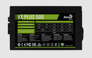 Aerocool VX Plus 500 W 80+ Gold Tam Modüler Powersupply