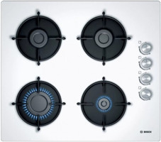 Bosch POP6C2O10O Beyaz Cam 4 Gözlü Doğalgazlı Ankastre Ocak