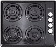 Luxell M6-40 BF Emaye 4 Gözlü Doğalgazlı Ankastre Siyah Ocak