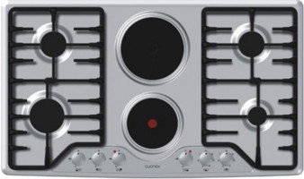 Cucinox POS 6205 Paslanmaz Çelik 6 Gözlü Gazlı ve Elektrikli Ankastre Inox Ocak