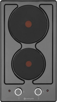 Eminçelik 41242 Emaye 2 Gözlü Elektrikli Ankastre Inox Ocak