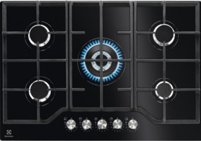 Electrolux KGG75362K Wok Gözlü Siyah Cam 5 Gözlü Doğalgazlı Ankastre Ocak