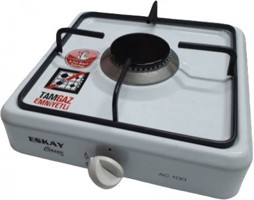 Eskay Ac-100 Emaye 1 Gözlü Doğalgazlı Set Üstü Beyaz Ocak