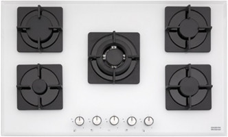 Franke FHNS 905 4G TC WH C Wok Gözlü Beyaz Cam 5 Gözlü Doğalgazlı Ankastre Ocak