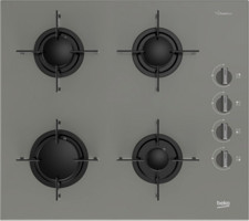 Beko BOCD T 6010 EG Gri Cam 4 Gözlü Doğalgazlı Ankastre Ocak