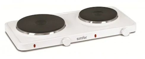 Simfer HP2500 Emaye 2 Gözlü Elektrikli Set Üstü Beyaz Ocak
