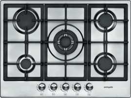 Eminçelik EC-AH 2250 BW X70 5 Gözlü Paslanmaz Çelik Wok Gözlü Doğalgazlı Ankastre Inox Ocak