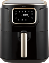 Onvo OVFRY04 Airfryer 5.5 lt Tek Hazneli Led Ekranlı Yağsız Sıcak Hava Fritözü Siyah