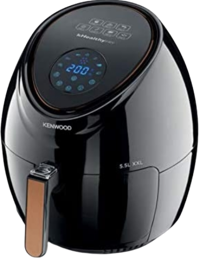Kenwood HFP50.000BK XXL Airfryer 5.5 lt Tek Hazneli Led Ekranlı Yağsız Sıcak Hava Fritözü Siyah