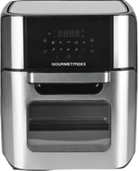 Gourmet Maxx Dijital XXL Airfryer 12 lt Tek Hazneli Izgara Yapan Led Ekranlı Yağsız Sıcak Hava Fritözü Gümüş